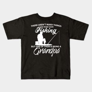Fathers Day 2018 Fishing Grandpa Shirt Being A Grandpa Is Awesome Kids T-Shirt